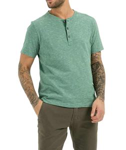 T-shirt Homme Coupe Ample Manches Courtes 100% Coton 3 Boutons sur le Devant Logo Personnalisé Hip Hop 230g – Nouvelle Collection 2025 – Meilleures Ventes - Product Image 1