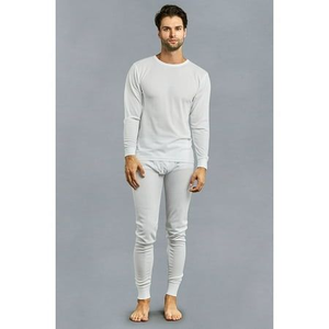 Glacier Guard White <b>Men</b> <b>Thermal</b> Suit Full Sleeve Soft Warm Breathable Fabric Engineered <b>for</b> Winter Protection - Product Image 4