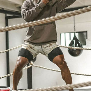 <b>Mens</b> <b>Camo</b> Sublimation BJJ MMA <b>Shorts</b> No Gi Double Layer Grappling Training Fight Wear Durable Lightweight Custom OEM Wholesale - Product Image 6