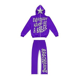 OEM Custom man hight Quality 100% <b>Mens</b> Graphic Zip Up Tracksuit 95% Polyester 5% Spandex 220 to 240 GSM - Product Image 3