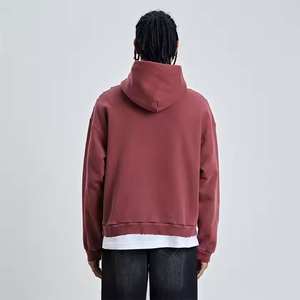 Ropa de moda, ropa de calle de gran tamaño, sudaderas con capucha en blanco de peso pesado, sudaderas OEM de lavado ácido Vintage para hombres - Product Image 1