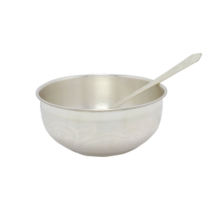 Amazing Handmade Top Price Stainless Steel Salad <b>Dessert</b> <b>Bowl</b> And Spoon <b>For</b> Dinner Used - Product Image 6