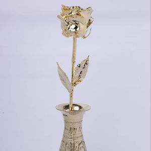 Haut de gamme fabriqué à la main écologique métal or paillettes Rose fleur Vase pour Halloween décor en gros pièce ornementale pour les événements - Product Image 1