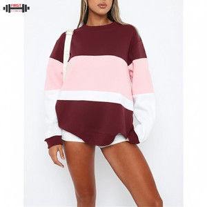 Sweat-shirt à capuche oversize en molleton de coton de haute qualité pour femme, col en V personnalisé, devant régulier, hiver - Product Image 6