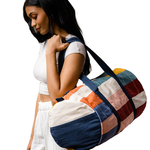 Luxury Vintage Unisex Designer Genuine Leather <b>Weekender</b> Suitcases Custom Waterproof Canvas Quilted High Quality Durable Zipper - Product Image 6