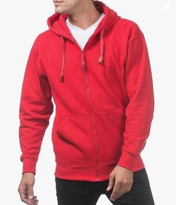 Sweat à capuche en molleton à fermeture éclair sur le devant pour hommes, poids lourd, 60% coton 40% polyester, vêtements importés, fermeture à capuche, lavage en machine - Product Image 1