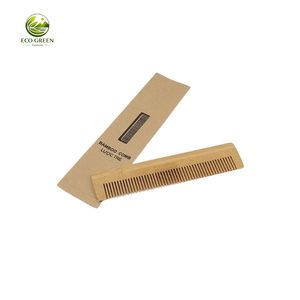 Peigne à cheveux en bambou écologique, brosse démêlante en bois naturel, produit de soin capillaire durable, fabricant en gros, classique, grand format - Product Image 1