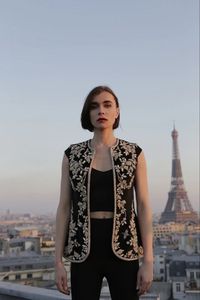 2023 superbe veste de broderie du Moyen-Orient avec perles de cristal doré et pierres de verre robe de soirée - Product Image 2