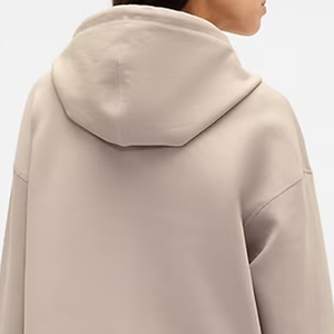 Sweat-shirt pour femme en tissu épais uni avec cordon de serrage et capuche, vêtement décontracté à prix avantageux pour les commandes en gros avec fermeture éclair - Product Image 5