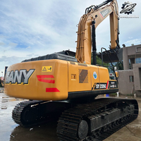 Excavatrice sur chenilles Sany SY235C de 24 tonnes, pelleuse moyenne avec moteur Isuzu 6BG1, d'occasion, pour travaux de terrassement et construction chinoise