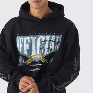 Sweat-shirt à capuche basique surdimensionné en coton lourd pour hommes nouveau style bon meilleur prix offre en gros tendance 2024 - Product Image 3