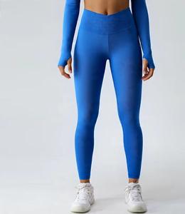 Leggings pour femmes de haute qualité nouveau Style vêtements de Fitness taille moyenne fermeture élastique motif solide quantité minimale de commande bas - Product Image 5