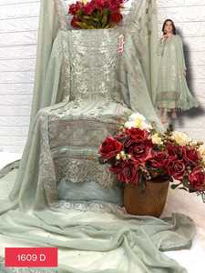 Thiết Kế Mới Ấn Độ Pakistan Salwar Kameez Phù Hợp Với Truyền Thống Cotton Thêu Làm Việc Ăn Mặc Thẳng Cắt Phong Cách Ăn Mặc - Product Image 5