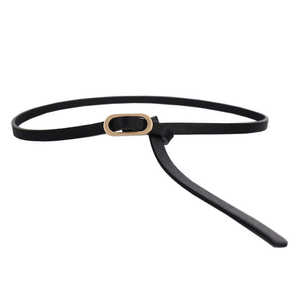 Wholesale <b>Womens</b> Vintage Thin <b>Belt</b> Custom Simple Fashion <b>Dress</b> <b>Belt</b> with Alloy Buckle - Product Image 1