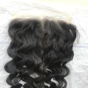 100% Raw Indian Temple 5x5 Natural rizado cierre humano camboyano cutícula alineada extensiones de cabello rizado Raw venta al por mayor Remy Virgin - Product Image 3