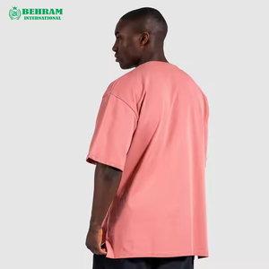 T-shirt pour homme en coton 100% respirant et écologique avec logo de marque personnalisé sur le devant, coupe ample, grande taille - Product Image 1