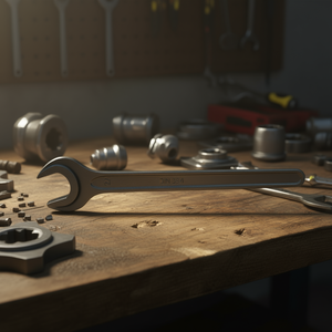 24 mm <b>Open</b>-<b>End</b> Wrench 894 Key White 214 mm Length Black Shop Tool - Product Image 3