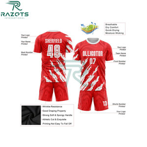 เสื้อฟุตบอล Razorts International ผลิตจากโพลีเอสเตอร์ 100% ชุดทีมแบบสั่งทำพิเศษ ระบายอากาศได้ดี ป้องกันแบคทีเรีย ชุดกีฬาสำหรับผู้ชาย - Product Image 5