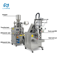 Automatische ultrasone piramide theezakjes verpakkingsmachine met binnen- en buitenomhulsel PLA nylon gaas theezakjesmachine voor kleine bedrijven