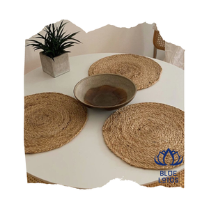 High Quality Heat Resistant <b>Round</b> Water Hyacinth <b>Placemat</b> With Cheap Price From Blue Lotus Farm Vietnam - Product Image 1