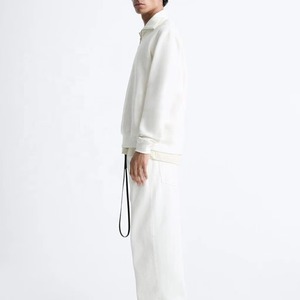 Al Aire Libre personalizado bordado logo 100 algodón para hombre polar media cremallera sudaderas con capucha pulóver liso cuarto cremallera sudaderas - Product Image 4