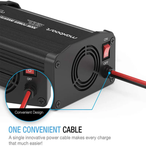 อินเวอร์เตอร์รถยนต์ M-AL-PA-01-BLK 300W 12V DC เป็น 60Hz เฟสเดียว 2 ช่องจ่ายไฟ AC พร้อมพอร์ต USB ชาร์จเร็วสำหรับแล็ปท็อปและอุปกรณ์ต่างๆ - Product Image 2