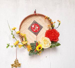 Hot Trend Decor Round Bamboo <b>Tray</b> Flat Winnowing <b>Basket</b> Handmade <b>Tray</b> Decor New Year Holiday From Vietnam Manufacture - Product Image 6