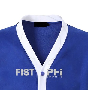 เสื้อคาร์ดิแกนผ้าฟลีซสีน้ำเงินสำหรับผู้หญิง ZPB คอวี แขนยาว สไตล์ลำลอง สีพื้น แต่งขอบตัดกัน ติดกระดุมด้านหน้า สีน้ำเงินรอยัล - Product Image 2