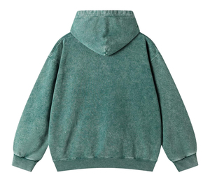 Sudadera con Capucha Extra Grande de Felpa Francesa Gruesa Personalizada al por Mayor, Sudadera con Capucha Esencial con Estampado Lavado Ácido para Hombre de Ako - Product Image 2