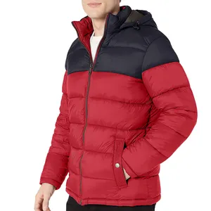 후드 퍼프 패딩 코트 Oem 로고 대형 남성 다운 버블 겨울 맞춤형 패딩 재킷 판매