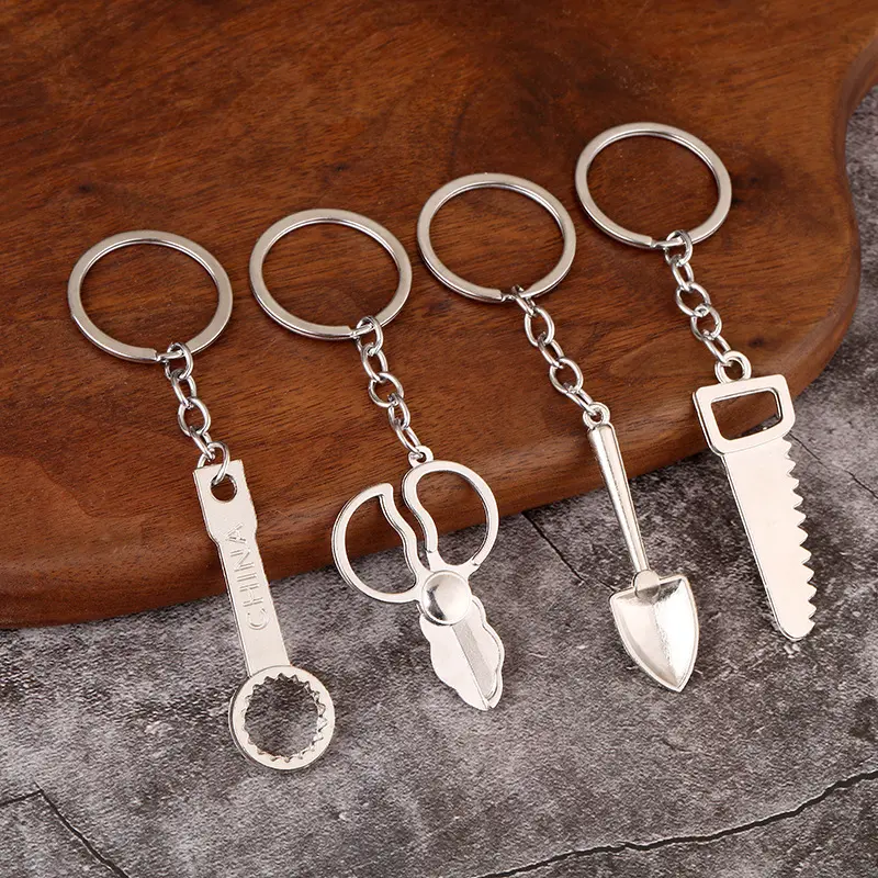 Công cụ nóng Keychain linh hoạt cờ lê xẻng búa Cai Trị Kìm khoan cưa rìu kim loại móc chìa khóa vòng chìa khóa quà tặng sáng tạo Keychain