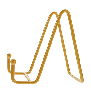 Brass Plate Holder Decorative Storage Rack Fancy Decoration 2 Pieces <b>Gold</b> <b>Mirror</b> Latest Design Premium Plate Holder - Product Image 6