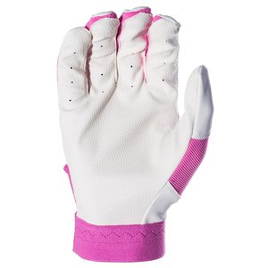 Guantes de bateo de béisbol de cuero blanco y rosa personalizados 2023, transpirables y equipo de béisbol personalizado por el fabricante - Product Image 4