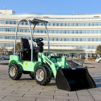 Tout nouveau 480kg Mini pelle de jardin ferme Compact 1000kg petite chargeuse sur pneus à batterie au Lithium électrique avec toit