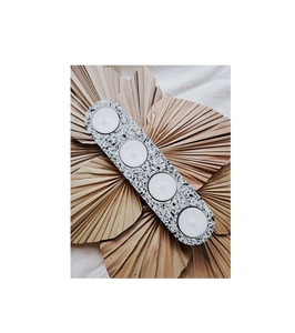 Support à bougies en marbre design pour la décoration de Pâques, résistant à la chaleur, durable, pour bureaux, idées cadeaux, espaces professionnels - Product Image 1