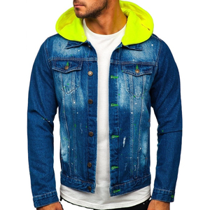 แจ็กเก็ตสำหรับผู้ชายเสื้อแจ็กเก็ตผ้าเดนิมแบบดั้งเดิมระบายอากาศได้ดีแห้งเร็วบริการ OEM - Product Image 1