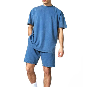 Ensemble short d'été pour hommes Ensemble d'été 2 pièces pour hommes Chemise décontractée Ensemble léger Survêtement d'été pour hommes - Product Image 1