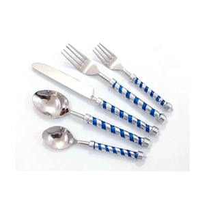 Stainless Steel <b>Set</b> Of 5 Flatware <b>Set</b> Perfect <b>For</b> Kitchen Tabletop Hotel Home Use Silver Color Plated Cutlery <b>Sets</b> Metal Handle - Product Image 6