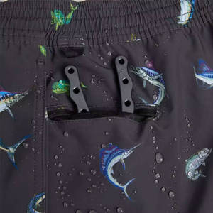 Pantalones cortos de pesca de alta calidad personalizados de Pakistán fabricante profesional 100% poliéster patrón sólido estilo de calle alta - Product Image 6