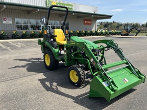 John Deeree 2025R Sub Compact <strong>Tractor</strong>, WITH <strong>LOADER</strong> AND BACKHOE <strong>Loader</strong> &amp; <strong>Snow</strong> <strong>Plow</strong> - Product Image 2