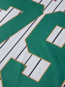 Unisex 220GSM cuello en V gráfico Jersey raya verde ajuste manga corta transpirable de gran tamaño fútbol americano Jersey Streetwear - Product Image 6