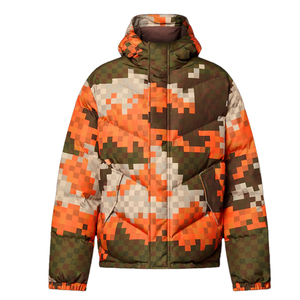 แจ็คเก็ตบุผ้านวมปักโลโก้ พิมพ์ลายตัวอักษร สไตล์แจ็คเก็ตฤดูหนาว มีฮู้ด กันลม สำหรับกิจกรรมกลางแจ้ง แจ็คเก็ตดาวน์ ปี 2026 ขั้นต่ำในการสั่งซื้อน้อย - Product Image 1