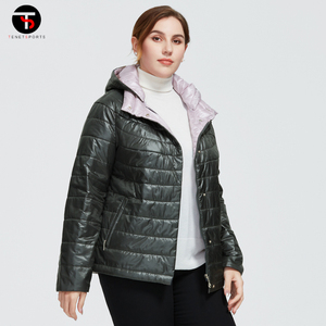 2025 nueva chaqueta acolchada gruesa de manga larga para mujer de invierno con abrigo con cremallera logotipo personalizado relleno de algodón de alta calidad - Product Image 5