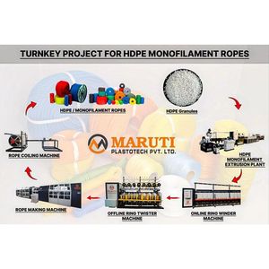 HDPE Monofilament Extrusion Plant MP/EX-GF-MONO-90 280 Kg/Hr Capacity for <b>Net</b> <b>Wire</b> & Film - Product Image 2