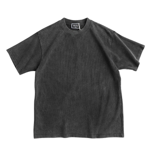 Custom <b>Men's</b> Acid Wash 100% Cotton <b>T</b>-<b>Shirt</b> Oversized Plus Size Boxy Fit Vintage Graphic Digital Printing Logo Print - Product Image 2