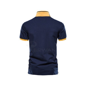 เสื้อยืดโปโลผ้าฝ้าย100% ของผู้ชายแห้งเร็วสวมใส่สบายมีคุณภาพสูงพิมพ์ลายความยาวสั้นตรงจากโรงงาน - Product Image 2