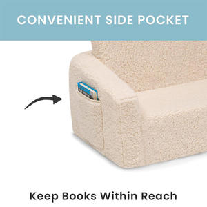 Canapé-lit <span class=keywords><strong>convertible</strong></span> pour tout-petits, canapé-lit en peluche 2-en-1 pour la chambre d'<span class=keywords><strong>enfant</strong></span>, <span class=keywords><strong>fauteuil</strong></span> léger pour enfants avec housse amovible - Product Image 5