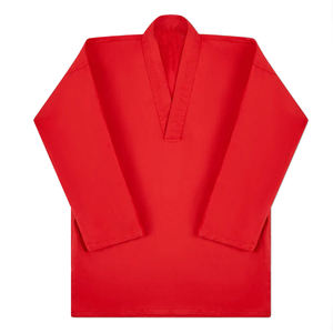 En rouge couleur unie meilleure vente qualité supérieure respirant nouvelle conception hommes portent le Taekwondo uniforme - Product Image 4