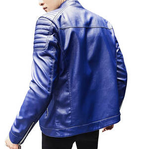 Veste en cuir pour homme tendance Streetwear Coupe classique Veste en cuir confortable - Product Image 2