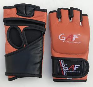 Guantes de MMA de cuero de medio Dedo de alta calidad personalizados GAF diseñe su propio logotipo para Kickboxing y Sparring - Product Image 5